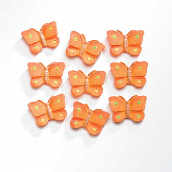 Декоративные элементы "Glorex" 63805420 'Бабочки', оранжевый, 20*15 мм, упак.9 шт.