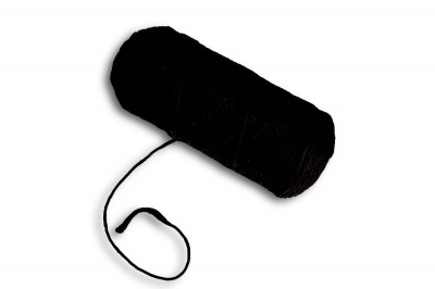 Шпагат хлопковый крученый 4 мм (черный) 100м