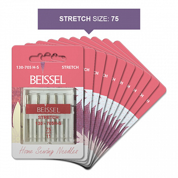 Иглы д/бытовых швейных машин для эласт.ткани(Stretch),5 шт, № 75, 130-705 H-S/блистер, BEISSEL