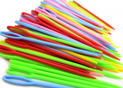 Иглы пластиковые "Рукоделие"  для шерсти и пряжи, 100 шт в упаковке, NPS/9