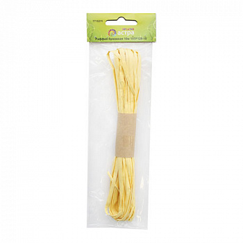 Раффия бумажная АСТРА КРЕАТИВ 15TF128-10 , моток 10 м (07 светло-желтый)