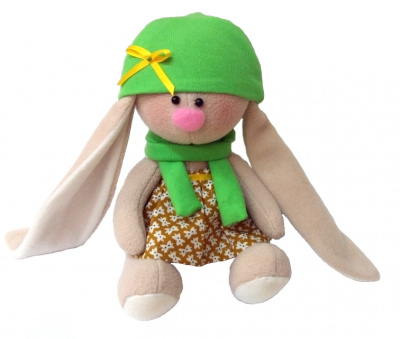 Набор для изготовления текстильной игрушки HAPPY HANDS МЗ-03 Зайка Фасолька, 20 см