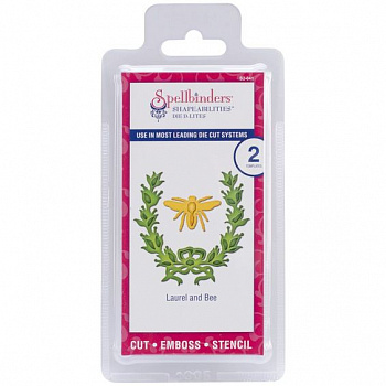 Набор ножей Spellbinders® Shapeabilities® Die D-Lites™ "Лавр и пчела"