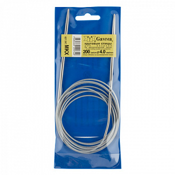 Спицы круговые «Gamma» MKX металл d 4.0 мм 200 см с металлической леской 