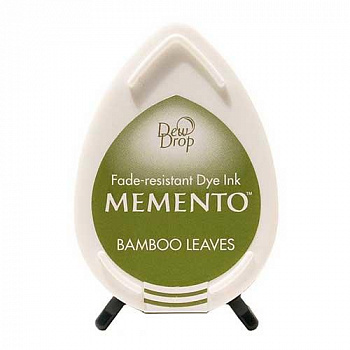 Подушечка чернильная "капля" Tsukineko "Memento Dew Drop" 32х50мм, цвет: Листья бамбука