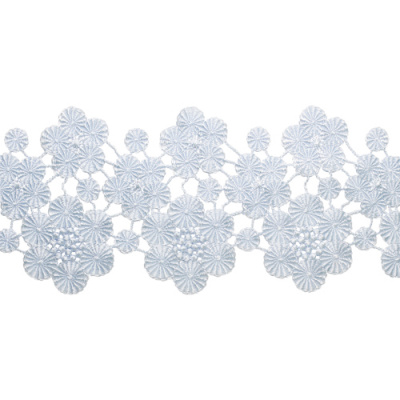 Кружево гипюр матовое 7см*13,72м 1AS-304 W9715 жемчужно-серый