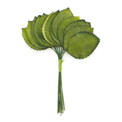 Декоративный букетик "Рукоделие" Листья (зеленый), DKB199(10уп.х 12 шт)