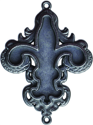 Заготовки для украшений «Fleur Bezel-Large-Silver» (Серебро)