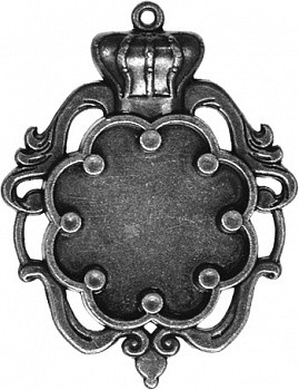 Заготовки для украшений «Crown Bezel-Large-Silver» (Серебро)