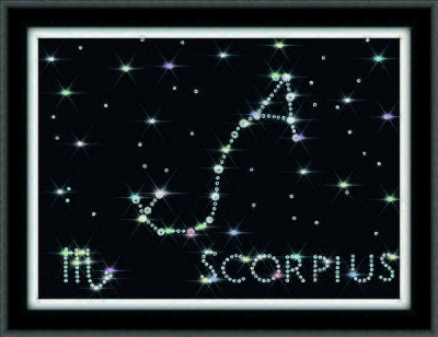 Набор для аппликации стразами «Золотое Руно» ХК-011 Созвездие Скорпион,15*20 см