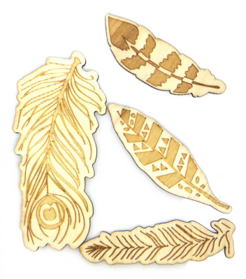 Деревянные элементы "Рукоделие" WT-112 Перья