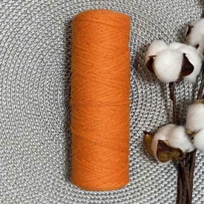 Шпагат хлопковый крученый 2мм (оранжевый) 100м