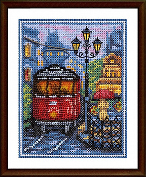 Набор для вышивания «Panna» ГМ-1780 Пражский трамвайчик,11х14,5 см