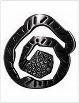 Украшение Микрон GB1244 Роза 2 шт. 33х35мм черн. никель