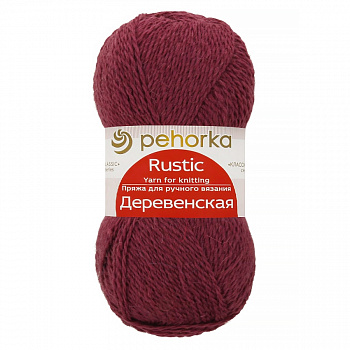 Деревенская, пряжа для ручного вязания (191, ежевика)