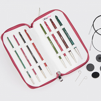 Набор деревянных съемных крючков для тунисского вязания (делюкс) Deluxe Dreamz KnitPro 200650