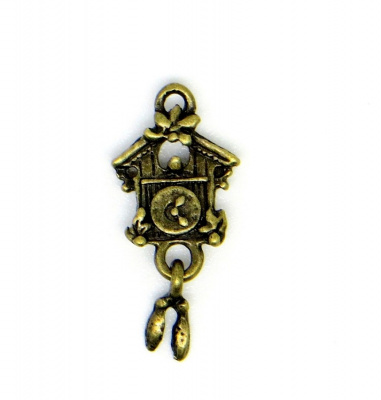 Металлические шармы "Рукоделие" MPR008 Часы с кукушкой, 25х10мм