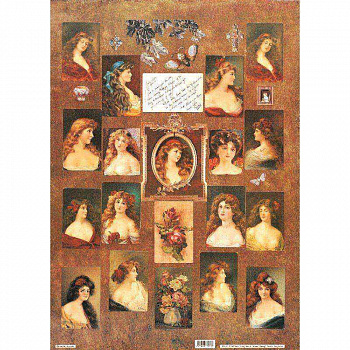 NS021 Long Hair & Roses/Длинные волосы & Розы