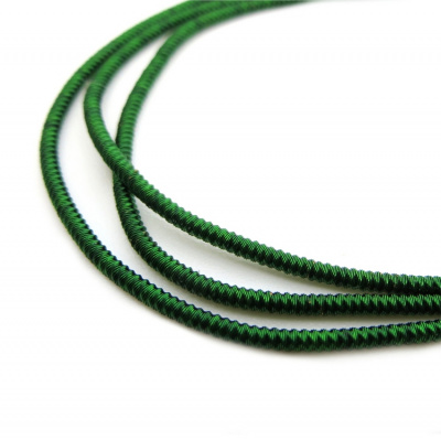 Канитель мягкая, гладкая KAN/MF1-19  глянец, насыщенно-зеленый