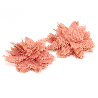 Цветы из мешковины "Рукоделие" FLB-11 (2шт.) d-10,5см.