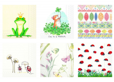 Салфетки бумажные "Love2art"ассорти  SDS №18  33х33 6 шт. "Дарю!"  