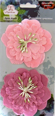 Бумажные цветы "Рукоделие" 6328, Розовые цветы