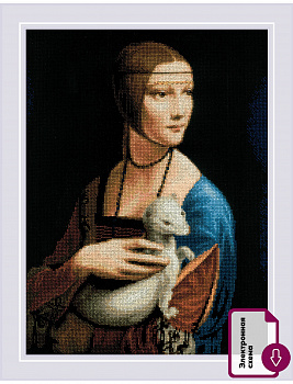 Набор для вышивания «Риолис» 2222 "Дама с горностаем" по мотивам картины Леонардо да Винчи 30*40 см