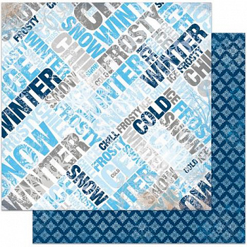 Лист бумаги Bo Bunny 13601529 «Powder Mountain Words Paper» 30х30см