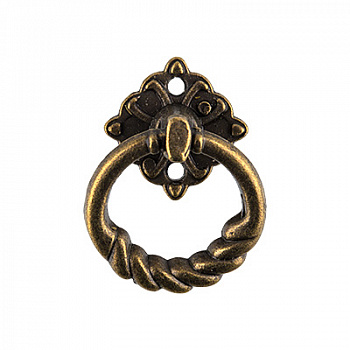 Декоративная ручка для шкатулок MMG-016 "Mr. Carving", металл 2 x 4.1 см, цвет №2 бронза