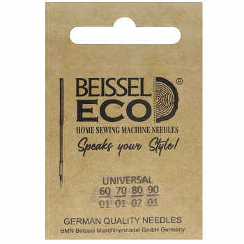 Иглы д/быт. швейных машин Универсальные, 5 шт разн. размеров,130-705 H/крафт, BEISSEL