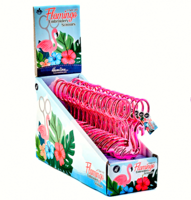 Ножницы для вышивания "Hemline" B5442.DB "Фламинго"11,5см 1шт.