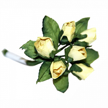 Декоративный букетик "Рукоделие" DKB052B Розы (св.желтый)