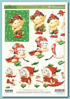 Аппликация Toreads бумаж.вырубная для объем. рисунков,"Рождество2" 210х297 мм