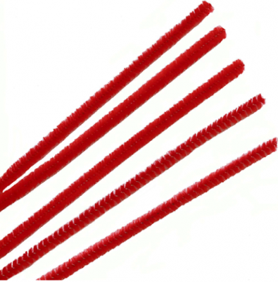 Синель-проволока "Астра", 12 мм*30 см, 15 шт/упак. цв. А-028 красный