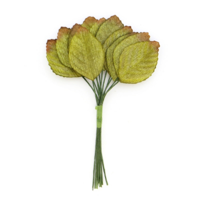 Декоративный букетик "Рукоделие" Листья (зеленый), DKB197B