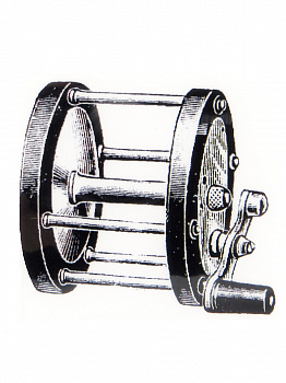 Резиновый штамп «Antique Fishing Reel», 5x5см