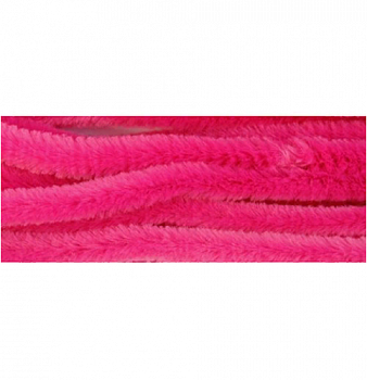 Синель-проволока "Астра", 12 мм*30 см, 15 шт/упак, цв. А-027 т.розовый