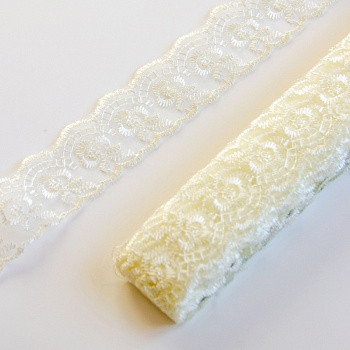 Кружево капрон арт.TBS.30010 шир.45 мм/9,14 м, №084 бежевый