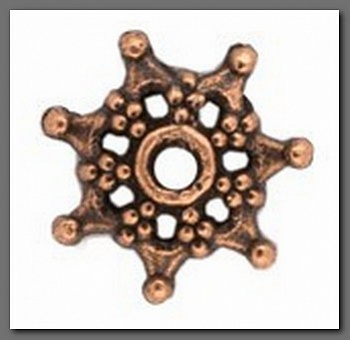 Розетка для бус MFR-06 "Zlatka" 1 см 20 шт. под античную медь