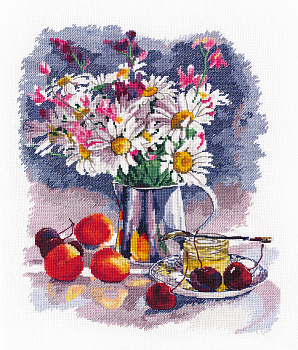 Набор для вышивания «Овен» 1304 Натюрморт с ромашками,25*32 см