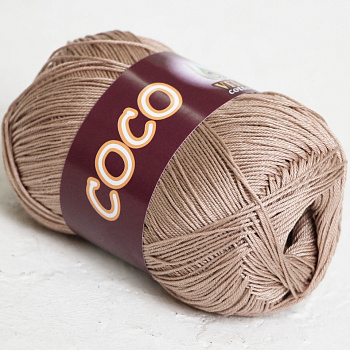 Коко (VITA Cotton), пряжа для ручного вязания (4312, т. бежевый)