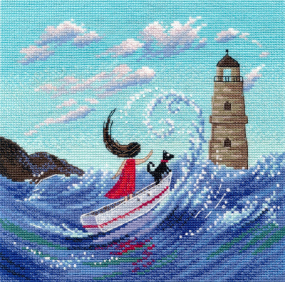 Набор для вышивания «Овен» 1714 "По волнам" 18×18 см