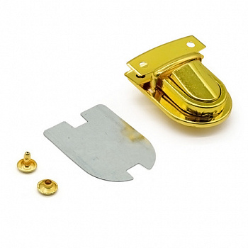 Замок портфельный 7714223 размер 36*50 мм золото упак/5 шт.