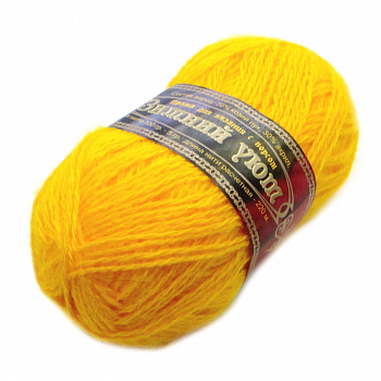 Зимний уют , пряжа для ручного вязания (желтый)