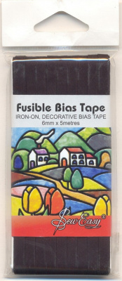 Тесьма декоративная «Hemline» с клеевой основой 6 мм х 5 м, черный