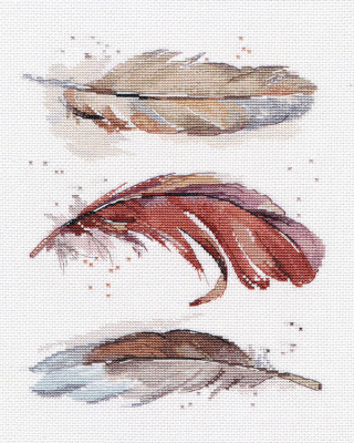 Набор для вышивания «Овен» 1576  "Перышки"  17 х 22 см