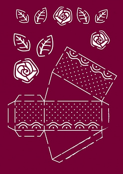 Трафарет для эмбоссинга, торт, пластик, А4